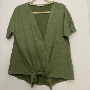 Above and Beyond front tie shirt